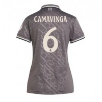 Camisa de Futebol Real Madrid Eduardo Camavinga #6 Equipamento Alternativo Mulheres 2024-25 Manga Curta